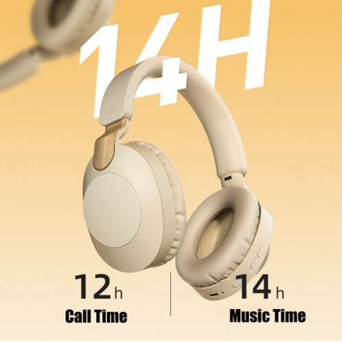 Casque de réduction de bruit pliable Bluetooth 5.1 sans fil B2 (blanc) SH101F83-09