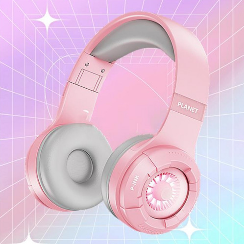 KE25 RGB Light Casque stéréo sans fil Bluetooth pour musique (rose) SH501B1274-08