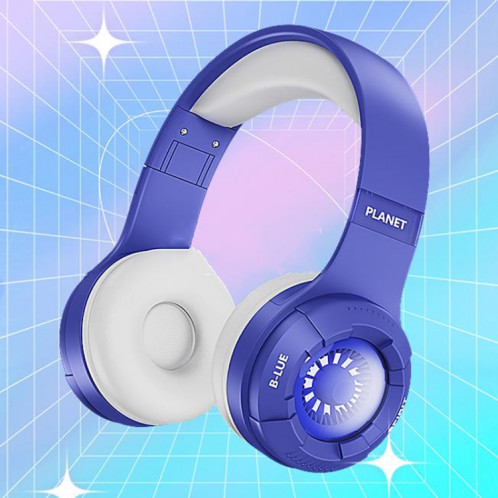 KE25 RGB Light Casque stéréo sans fil Bluetooth pour musique (Bleu) SH501D1645-08