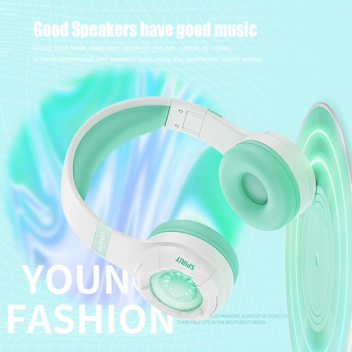 KE25 RGB Light Casque stéréo sans fil Bluetooth pour musique (vert) SH501E1796-08