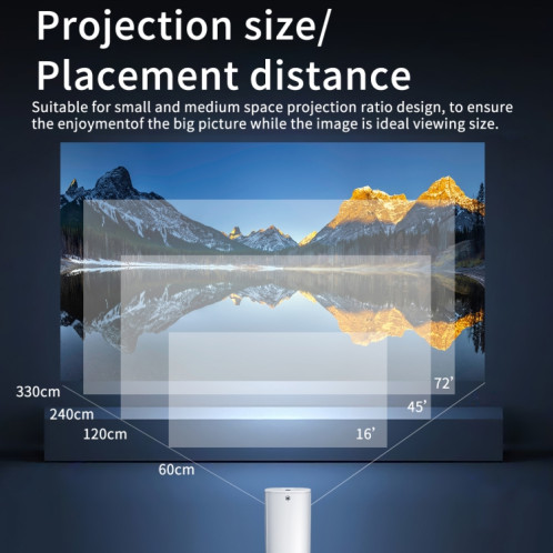 Mini projecteur LED portable T1 480 x 360 800 lumens, spécification : prise US (blanc) SH903A383-012