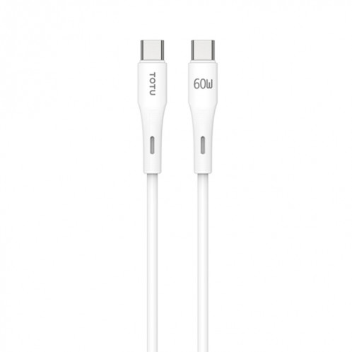 Câble de données en silicone TOTU BT-022 Skin Sense Series Type-C vers Type-C, longueur : 2 m (blanc) ST501B1904-07