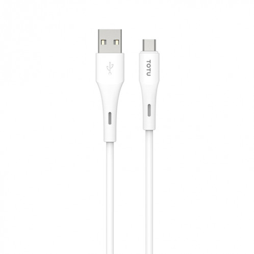 TOTU BM-007 Skin Sense Series Câble de données en silicone USB vers micro-USB, longueur : 2 m (blanc) ST802B1716-07