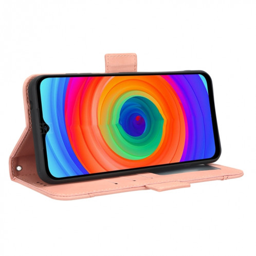 Pour Ulefone Note 14 Skin Feel Veau Texture Card Slots Étui de téléphone en cuir (Rose) SH529A1392-07