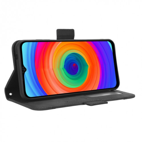 Pour Ulefone Note 14 Skin Feel Veau Texture Card Slots Étui de téléphone en cuir (Noir) SH529B684-07