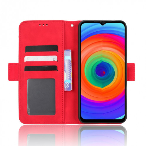 Pour Ulefone Note 14 Skin Feel Veau Texture Card Slots Étui de téléphone en cuir (rouge) SH529C600-07