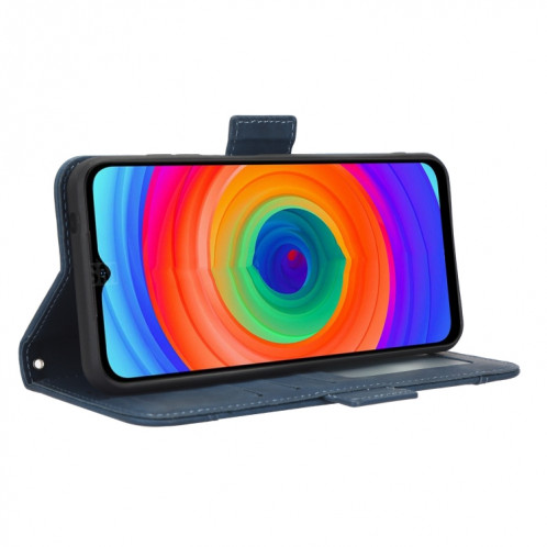 Pour Ulefone Note 14 Skin Feel Veau Texture Card Slots Étui de téléphone en cuir (Bleu) SH529D1370-07