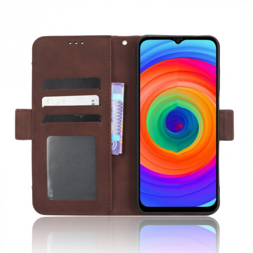 Pour Ulefone Note 14 Skin Feel Veau Texture Card Slots Étui de téléphone en cuir (Marron) SH529E179-07