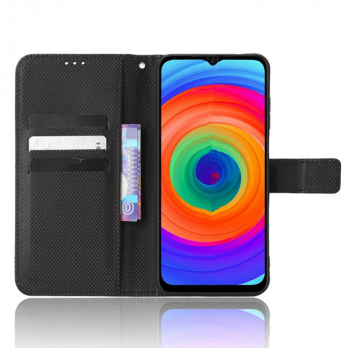 Pour Ulefone Note 14 Étui de téléphone en cuir à texture diamant (noir) SH529B1381-06