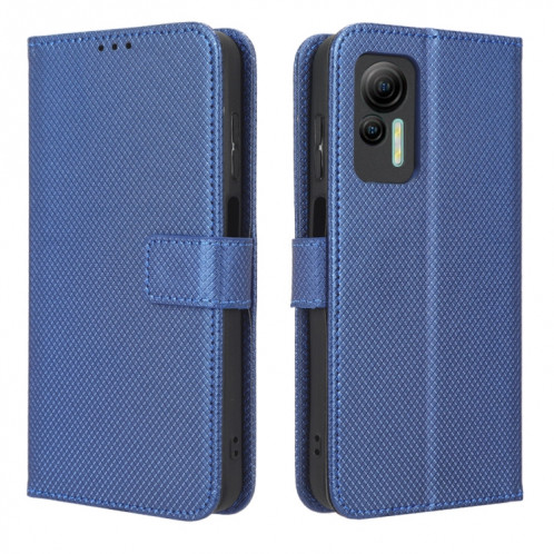 Pour Ulefone Note 14 Étui de téléphone en cuir à texture diamant (bleu) SH529C1705-06