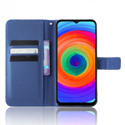 Pour Ulefone Note 14 Étui de téléphone en cuir à texture diamant (bleu) SH529C1705-06