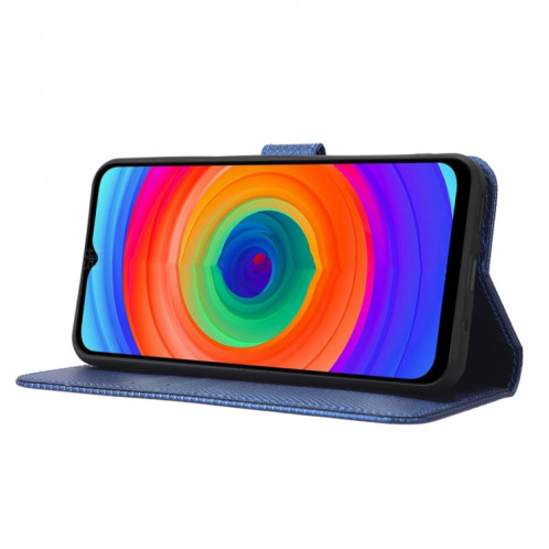 Pour Ulefone Note 14 Étui de téléphone en cuir à texture diamant (bleu) SH529C1705-06