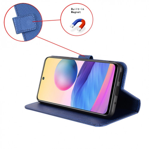 Pour Ulefone Note 14 Étui de téléphone en cuir à texture diamant (bleu) SH529C1705-06