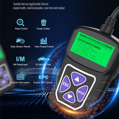 Outil de diagnostic de voiture de testeur de moteur de voiture de scanner d'Obdprog MT100 OBD2 SH2618185-07