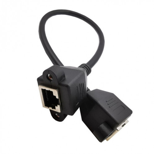 Câble d'extension LAN RJ45 femelle à femelle avec verrouillage à vis, longueur : 30 cm SH75011144-05