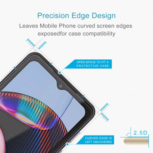 Pour Motorola Defy 2 50pcs 0.26mm 9H 2.5D Film de verre trempé SH34021631-06