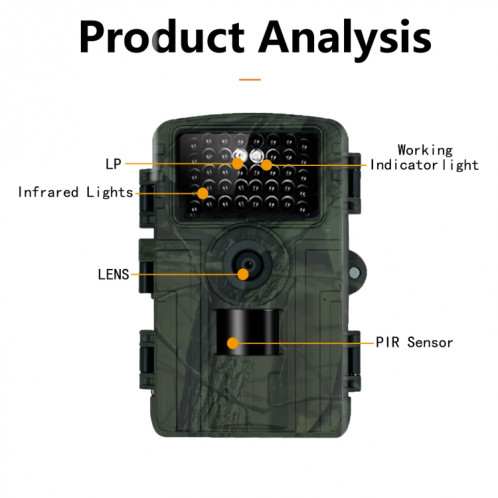 PR5000 2 pouces écran LCD 1080P WiFi infrarouge vision nocturne chasse caméra de suivi de la faune SH274685-08