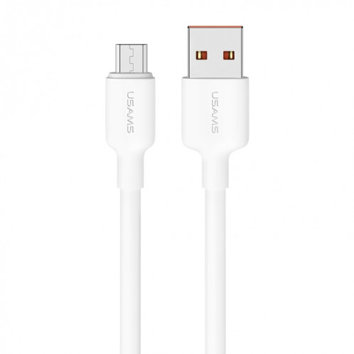 USAMS US-SJ607 U84 Câble de données de charge USB vers micro USB 2 A, longueur du câble : 1 m (blanc) SU701A1343-07
