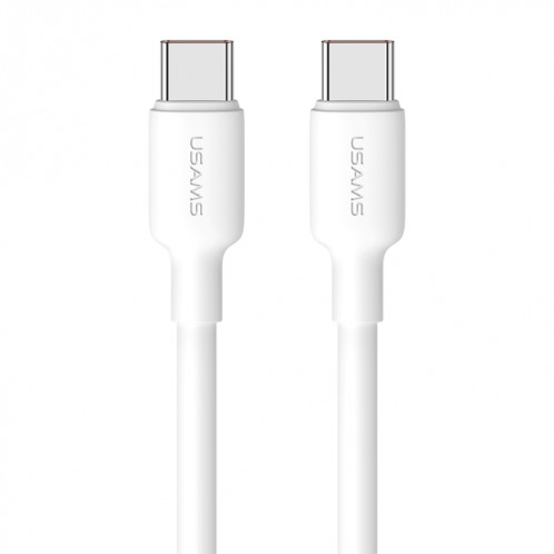 Câble de données de charge USAMS US-SJ613 U84 PD100W USB-C / Type-C vers USB-C / Type-C, longueur du câble : 1 m (blanc) SU501A824-07