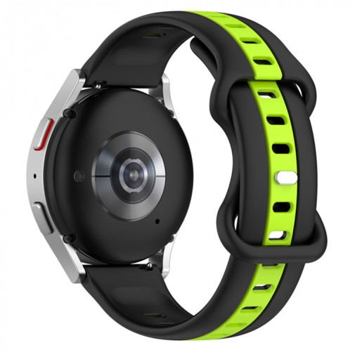 Pour Coros Apex 46mm/Apex Pro/Ticwatch Pro 3 22mm boucle papillon bracelet de montre en Silicone bicolore (noir + vert) SH201G1484-07
