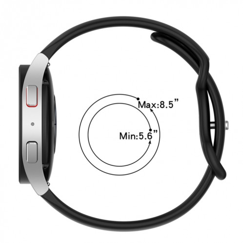 Pour Coros Apex 46mm/Apex Pro/Ticwatch Pro 3 22mm boucle papillon bracelet de montre en Silicone bicolore (blanc + bleu) SH201J1919-07