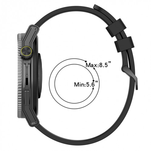 Pour Coros Apex 46mm/Apex Pro/Ticwatch Pro 3 Bracelet de montre en silicone bicolore vertical 22mm (rouge + noir) SH301H104-07