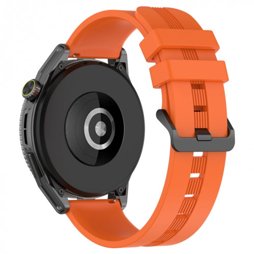 Pour Coros Apex 46mm/Apex Pro/Ticwatch Pro 3 Bracelet de montre en silicone de couleur unie verticale de 22mm (Orange) SH501B1405-07