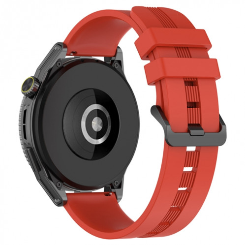 Pour Coros Apex 46mm/Apex Pro/Ticwatch Pro 3 22mm Bracelet de montre en silicone de couleur unie verticale (rouge) SH501E1174-07