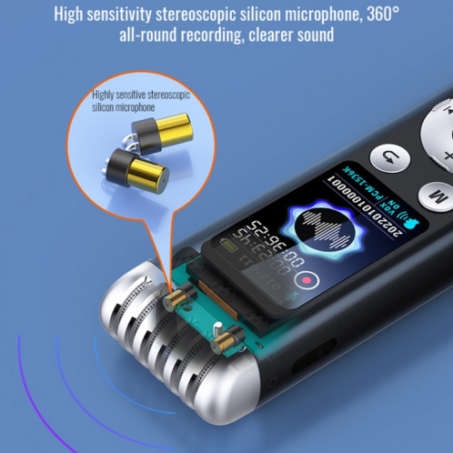 JNN Q88 Mini enregistreur MP3 multifonctionnel à réduction de bruit HD, capacité : 8 Go SJ9302535-08