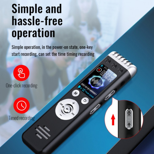 JNN Q88 Mini enregistreur MP3 multifonctionnel à réduction de bruit HD, capacité : 8 Go SJ9302535-08
