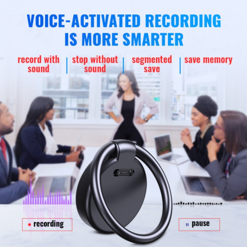 JNN S30 Round HD Noise Cancelling Recorder, capacité : 4 Go (noir) SJ701A738-08