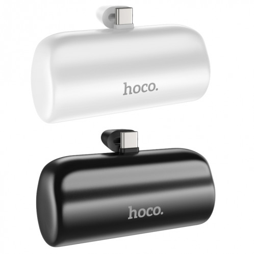 hoco J106 5000mAh USB-C/Type-C Interface Mini Power Bank avec support (Noir) SH701A57-05