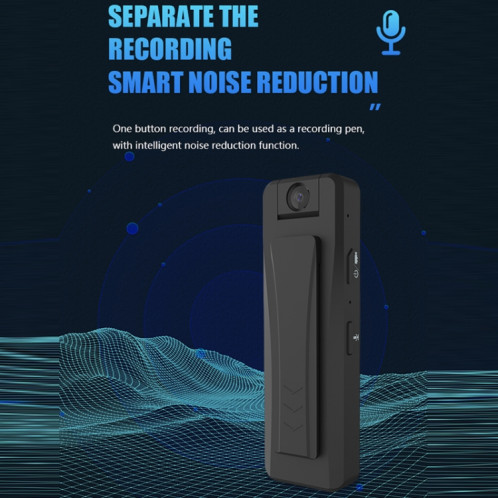 Stylo enregistreur de caméra de surveillance S2 1080P HD avec clip (noir) SH301A1950-012