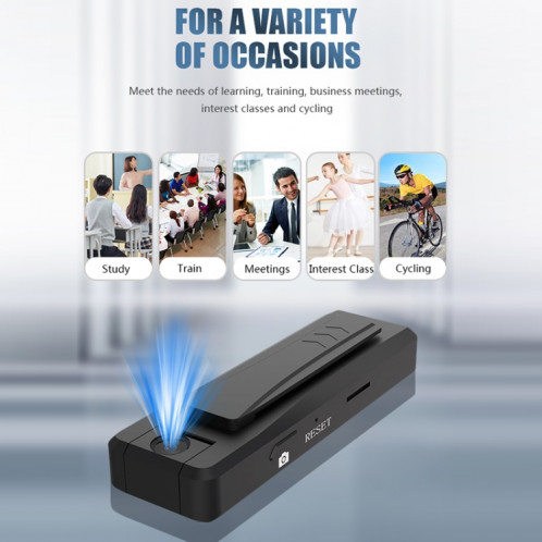 Stylo enregistreur de caméra de surveillance S2 1080P HD avec clip (noir) SH301A1950-012