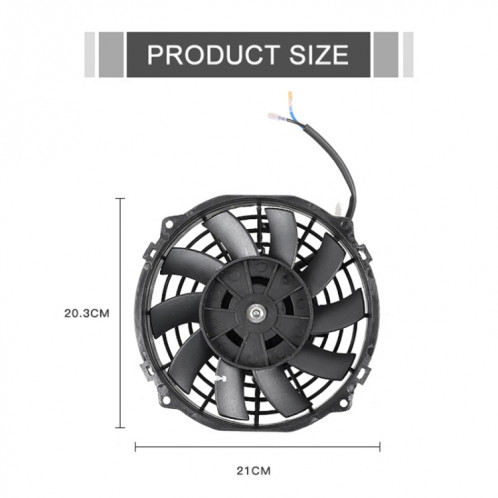 7 pouces 12V 80W ventilateur de refroidissement d'huile de transmission puissant avec accessoire de montage SH18011065-06