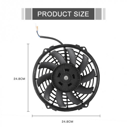 9 pouces 12V 80W voiture puissant ventilateur de refroidissement d'huile de transmission avec accessoire de montage SH1802177-06