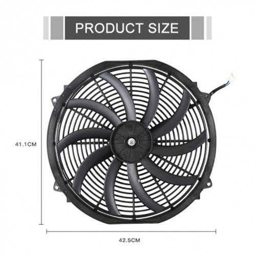 16 pouces 12V 80W voiture puissant ventilateur de refroidissement d'huile de transmission avec accessoire de montage SH18051987-06