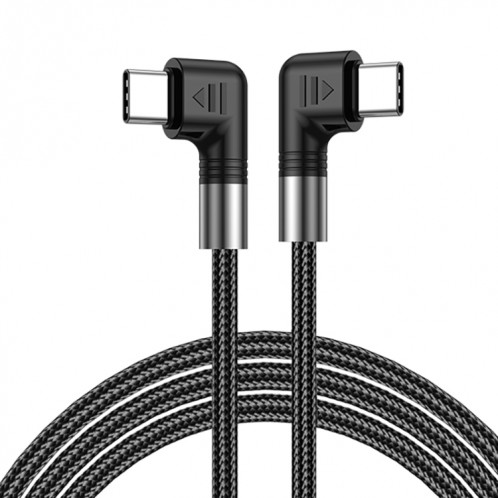 Câble de données à double coude A9 100 W USB-C/Type-C vers USB-C/Type-C, longueur : 3 m SH3204357-07