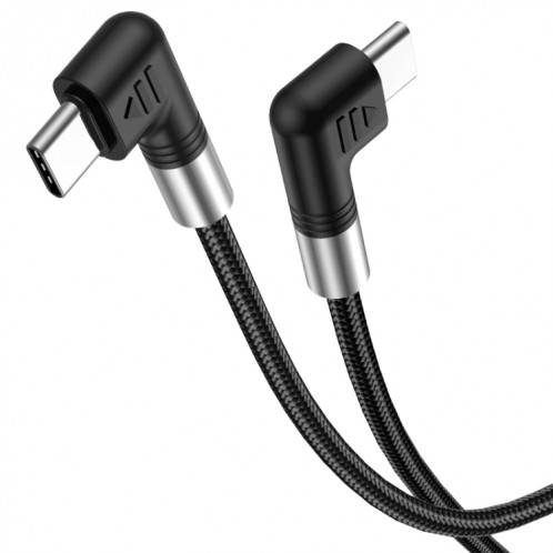 Câble de données à double coude A9 100 W USB-C/Type-C vers USB-C/Type-C, longueur : 3 m SH3204357-07