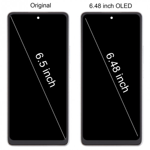 Pour Samsung Galaxy A53 5G SM-A536 6,48 pouces OLED LCD écran numériseur assemblage complet avec cadre (bleu) SH304L1826-08