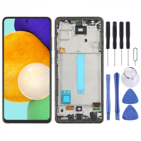 Écran LCD OLED 6,33 pouces pour Samsung Galaxy A52 5G SM-A526 Assemblage complet du numériseur avec cadre (Noir) SH308A831-05