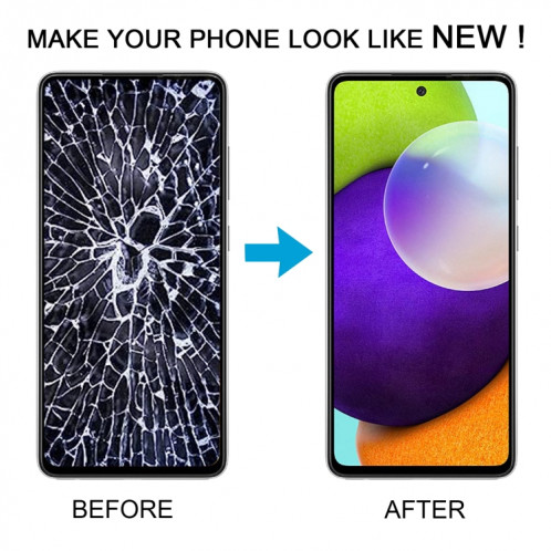 Pour Samsung Galaxy A52 4G SM-A525 6,43 pouces OLED LCD écran numériseur assemblage complet avec cadre (violet) SH406P1785-08