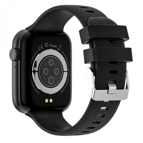HT15 1,85 pouces bande de silicone IP67 montre intelligente étanche, prise en charge des appels Bluetooth/surveillance du sommeil (noir) SH601A458-011