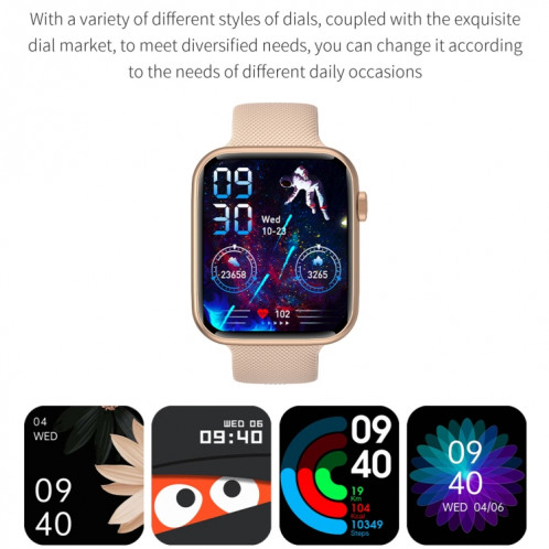 HT15 1,85 pouces bande de silicone IP67 montre intelligente étanche, prise en charge des appels Bluetooth/surveillance du sommeil (noir) SH601A458-011