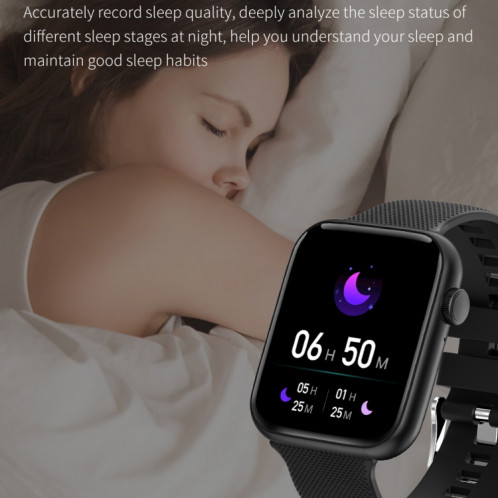 HT15 1,85 pouces bande de silicone IP67 montre intelligente étanche, prise en charge des appels Bluetooth/surveillance du sommeil (or) SH601B1614-011