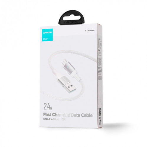 JOYROOM S-UM018A10 Extraordinary Series 2.4A USB-A vers Micro USB Câble de données de charge rapide, Longueur du câble : 2 m (Blanc) SJ102B567-010