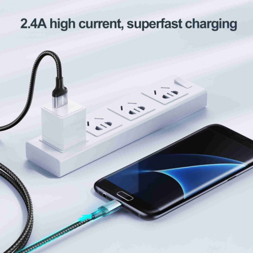 JOYROOM S-UM018A10 Extraordinary Series 2.4A USB-A vers Micro USB Câble de données de charge rapide, Longueur du câble : 2 m (Blanc) SJ102B567-010