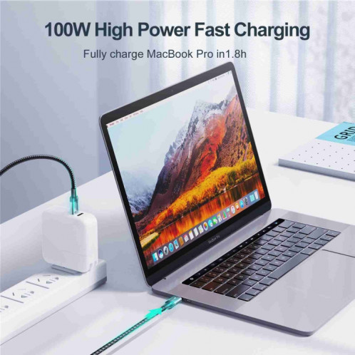 JOYROOM S-CC100A10 Extraordinary Series 100W USB-C / Type-C vers USB-C / Type-C Câble de données à charge rapide, longueur du câble : 1,2 m (blanc) SJ301B850-011