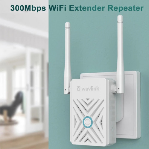 Wavlink WN578W2 300 Mbps 2,4 GHz Répéteur d'extension WiFi Amplificateur de signal sans fil domestique () SH501B502-09