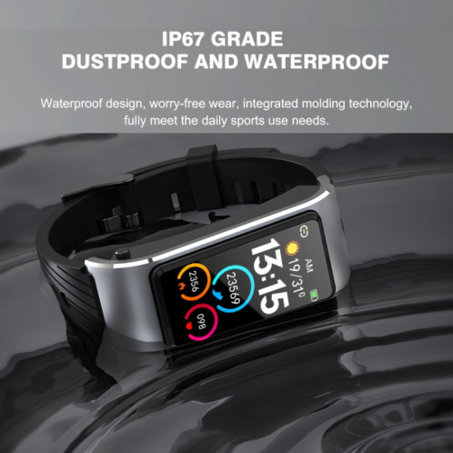 H21 1,14 pouces bande de silicone écouteur détachable montre intelligente prise en charge mesure de la température/appel Bluetooth/commande vocale (rouge) SH101B1749-010